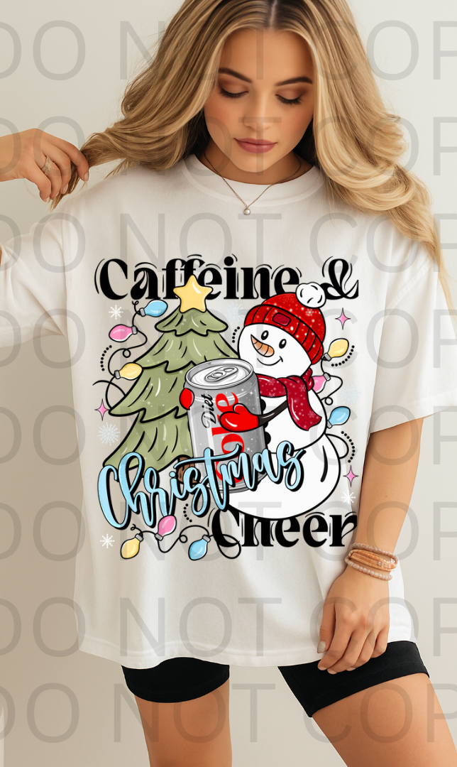 Caffeine & Christmas Cheer #5816 - Ready to Press DTF Transfer Full Color