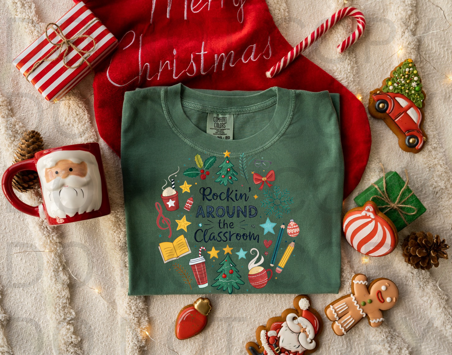 Rockin Around The Classroom #5868 - Ready to Press DTF Transfer Full Color