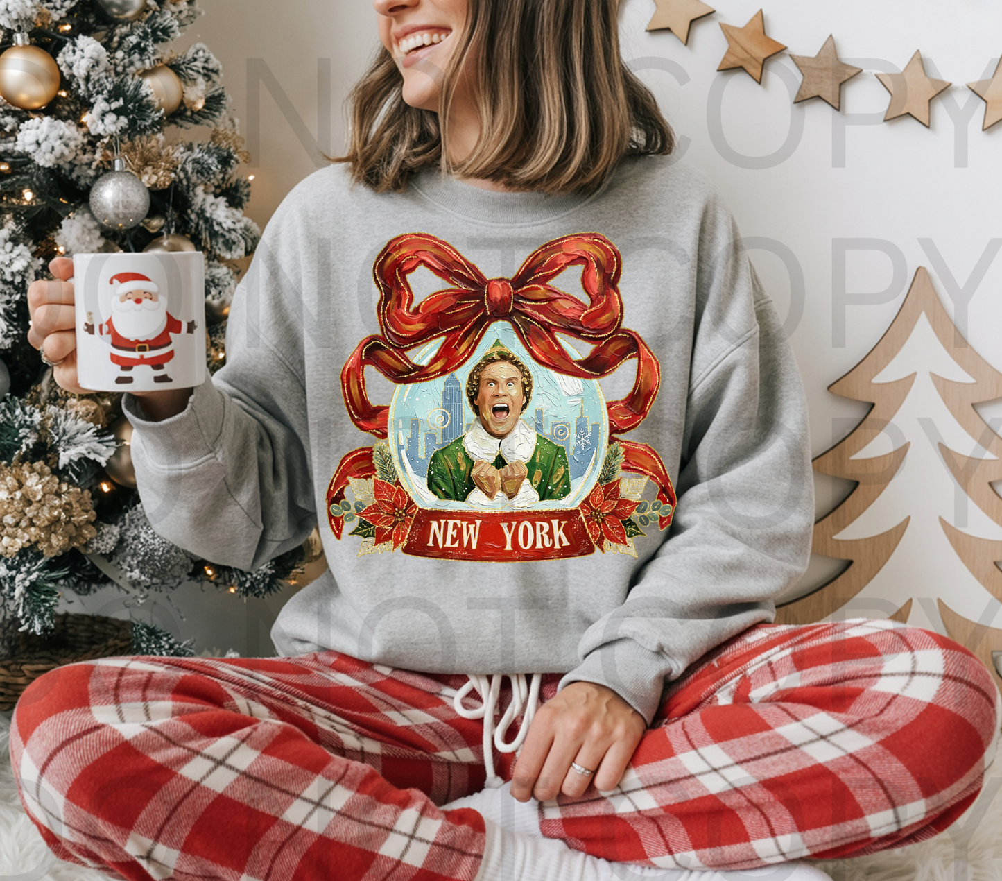 Buddy The Elf Snow Globe #5841 - Ready to Press DTF Transfer Full Color