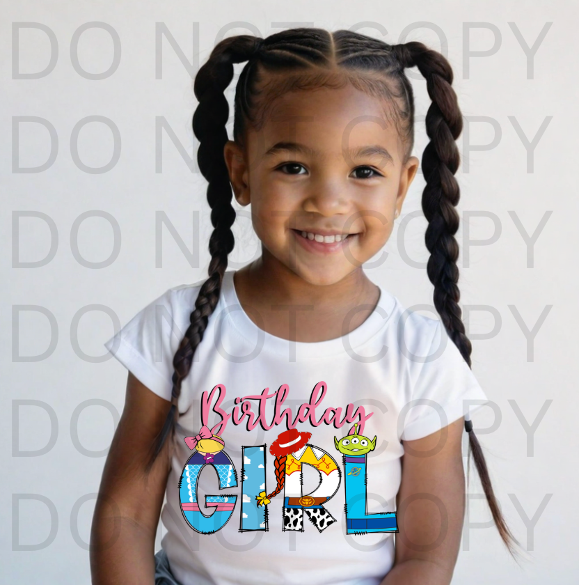 Toys Themed Birthday Girl #5875 - Ready to Press DTF Transfer Full Color