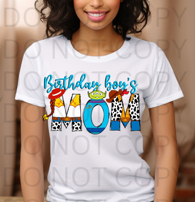 Toys Themed Birthday Boys Mom #5883 - Ready to Press DTF Transfer Full Color