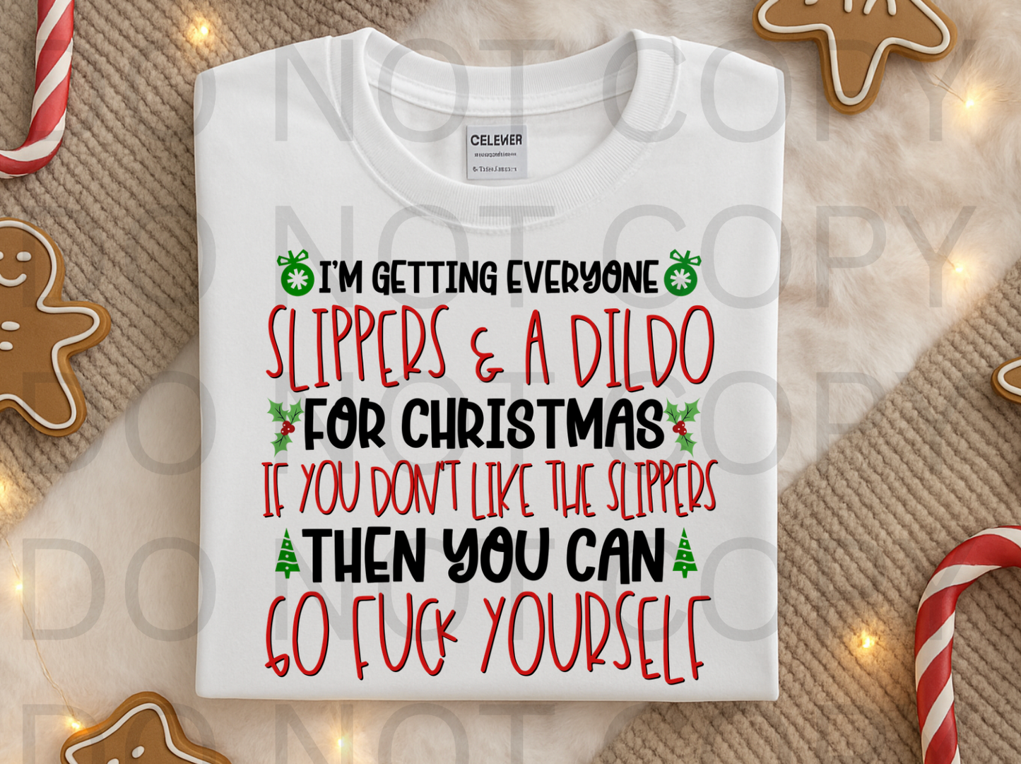 Slippers & Dildos #6021 - Ready to Press DTF Transfer Full Color