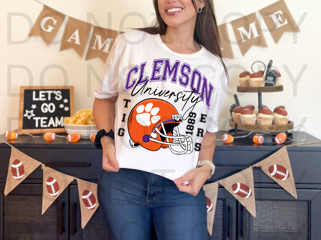 Clemson #6043 - Ready to Press DTF Transfer Full Color