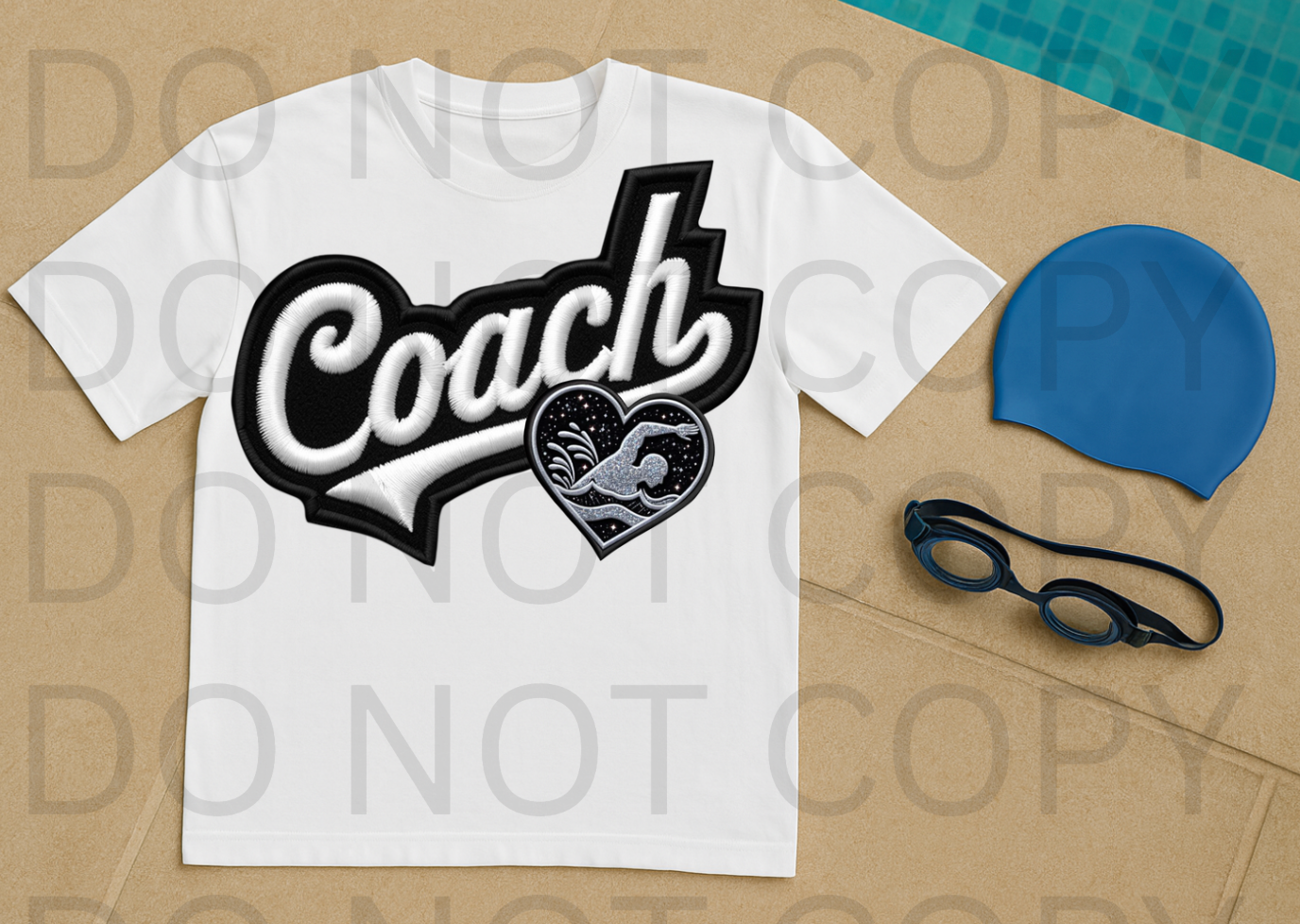 Swim Coach #6075 - Ready to Press DTF Transfer Full Color