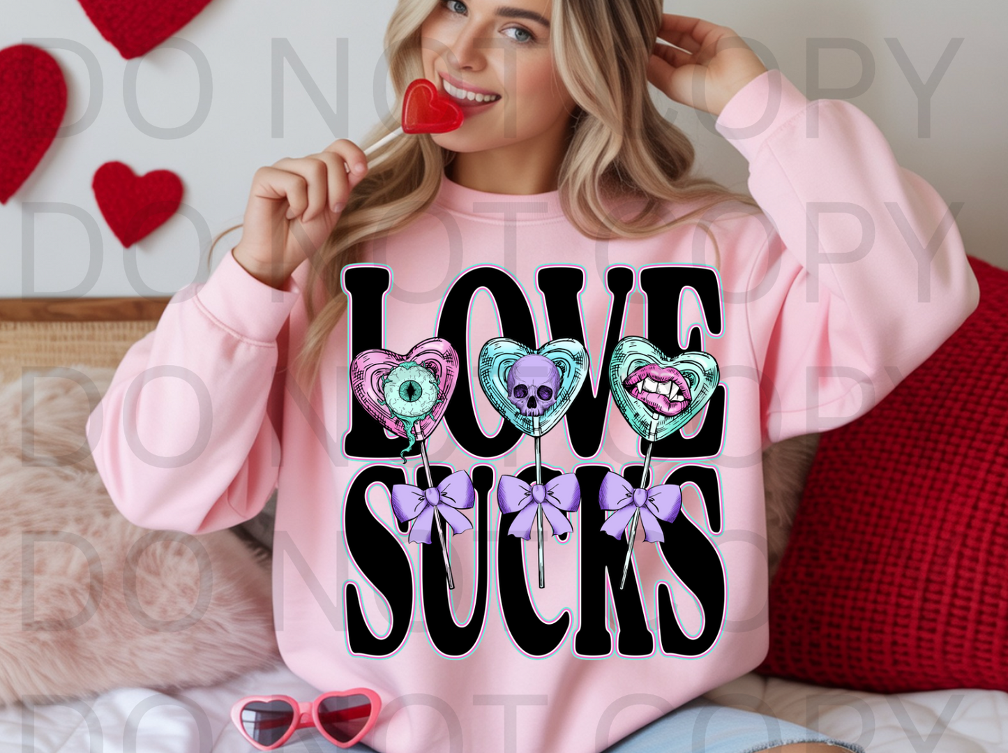 Love Sucks #6104 - Ready to Press DTF Transfer Full Color