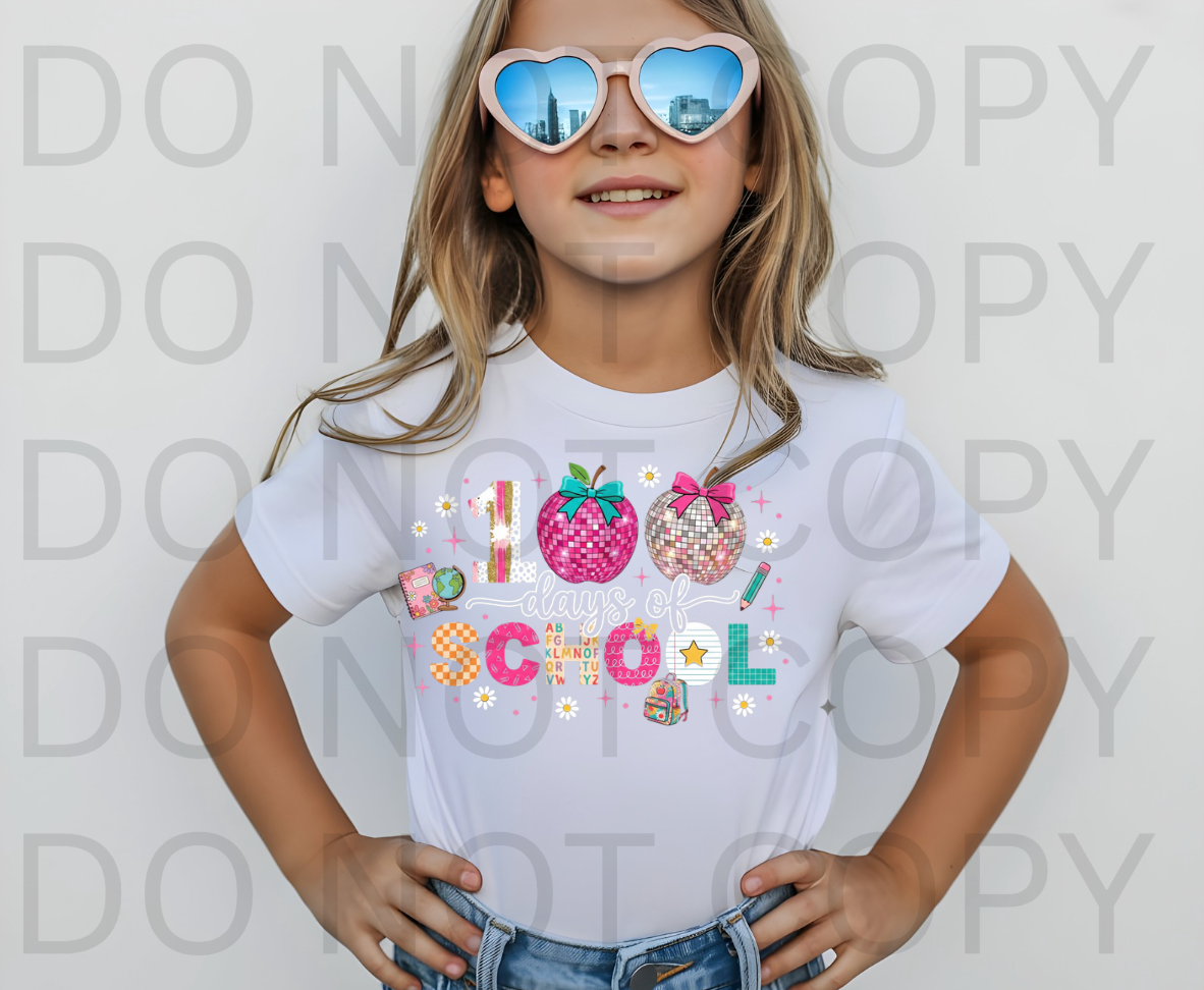 Glam 100 Days Of School #6115 - Ready to Press DTF Transfer Full Color