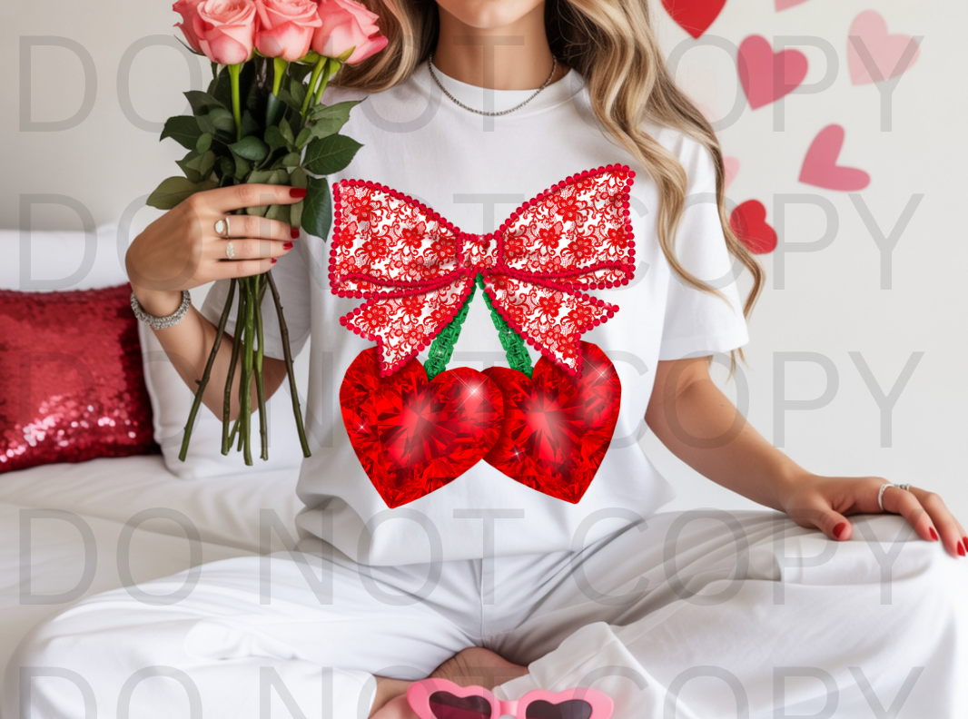 Heart Jewel Coquette #6156 - Ready to Press DTF Transfer Full Color