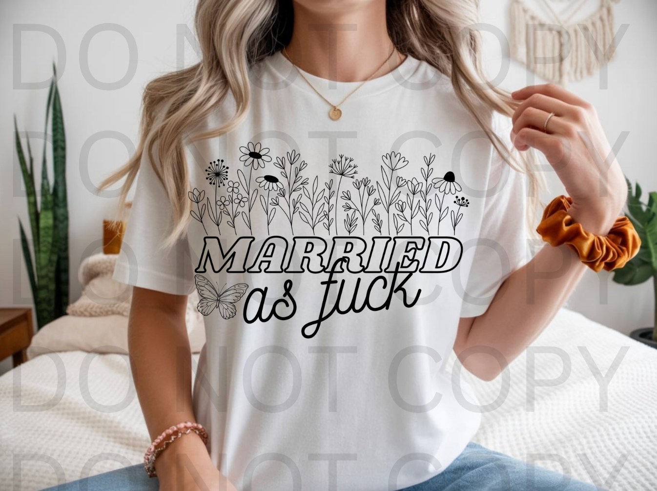 Married As Fuck #6168 - Ready to Press DTF Transfer Full Color