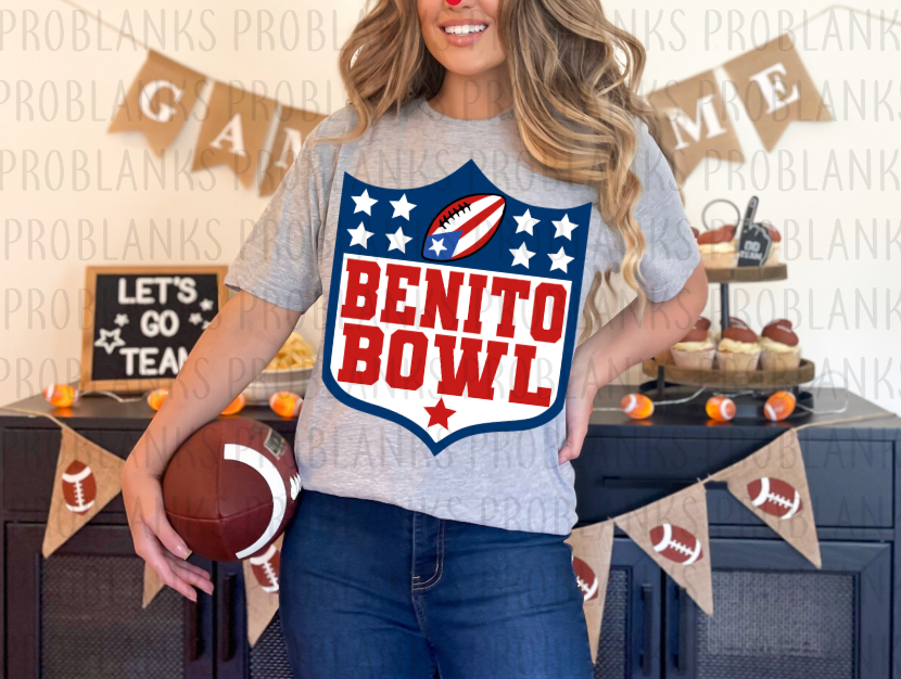 Benito Bowl NFL Logo #010 - Ready to Press DTF Transfer Full Color