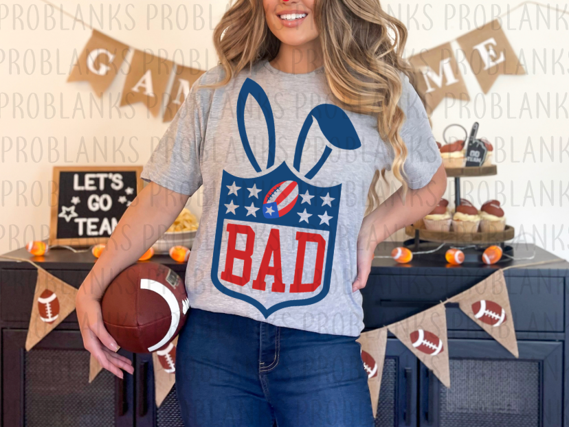 Bad Bunny NFL Logo & Ears #011 - Ready to Press DTF Transfer Full Color