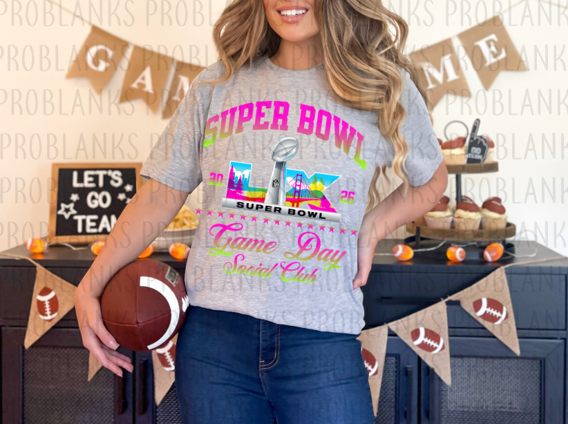 SB Game Day Social Club #022 - Ready to Press DTF Transfer Full Color