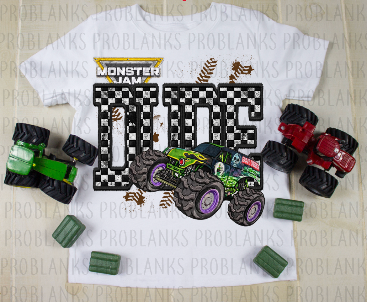 Monster Jame Dude - Grave Digger #6289 - Ready to Press DTF Transfer Full Color