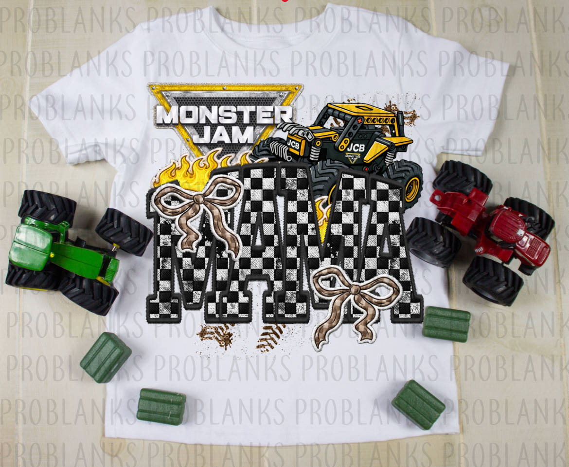 Monster Jam Mama Digatron Bow #6291 - Ready to Press DTF Transfer Full Color