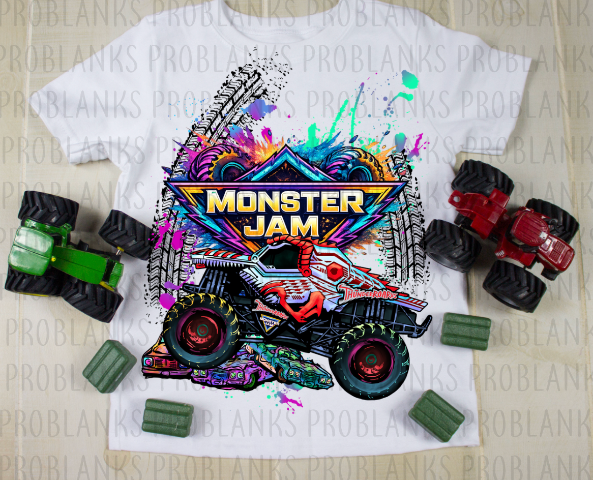 Monster Jam Thunderroarus #6282 - Ready to Press DTF Transfer Full Color