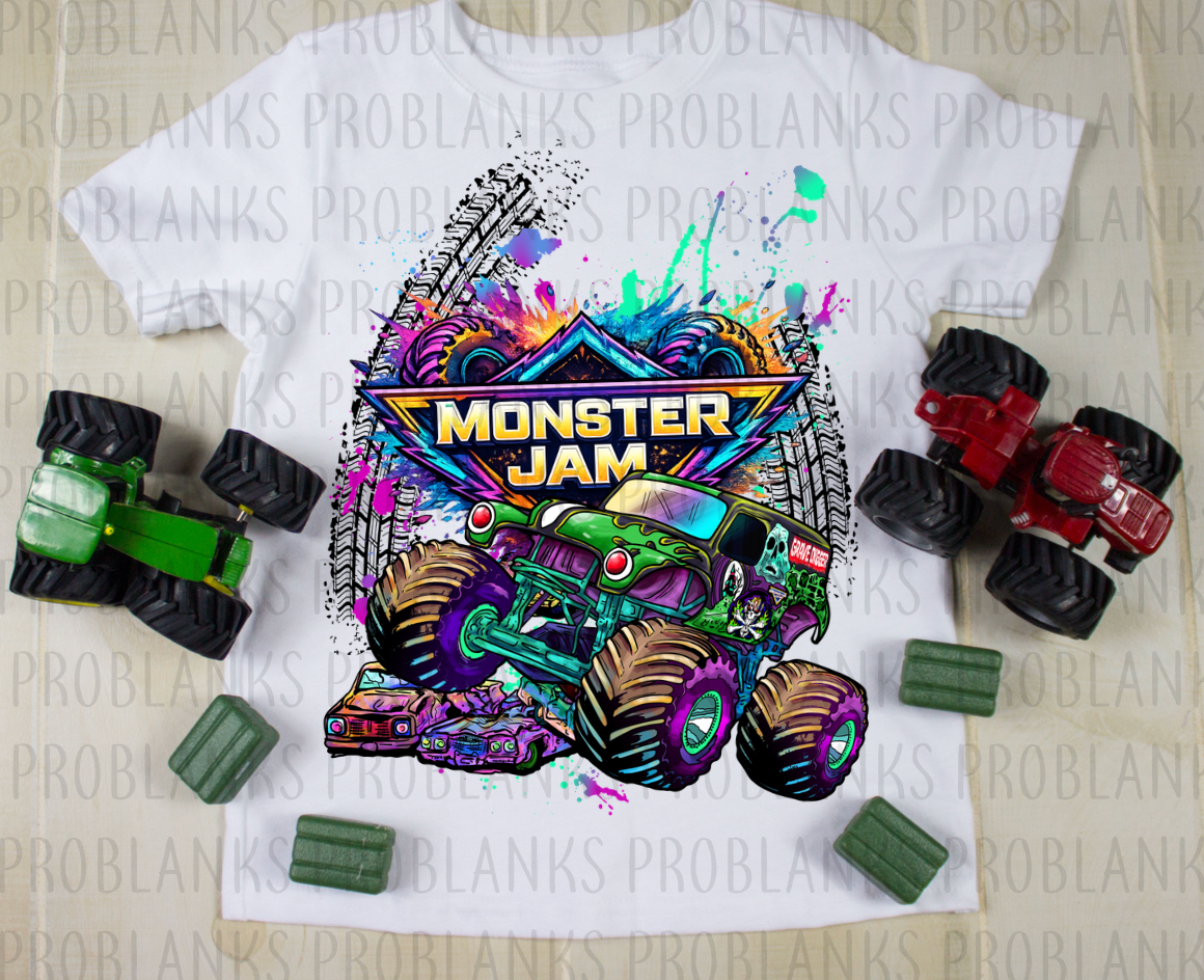 Monster Jam Grave Digger #6276 - Ready to Press DTF Transfer Full Color