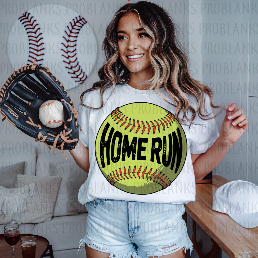 Softball Homerun #6315 - Ready to Press DTF Transfer Full Color