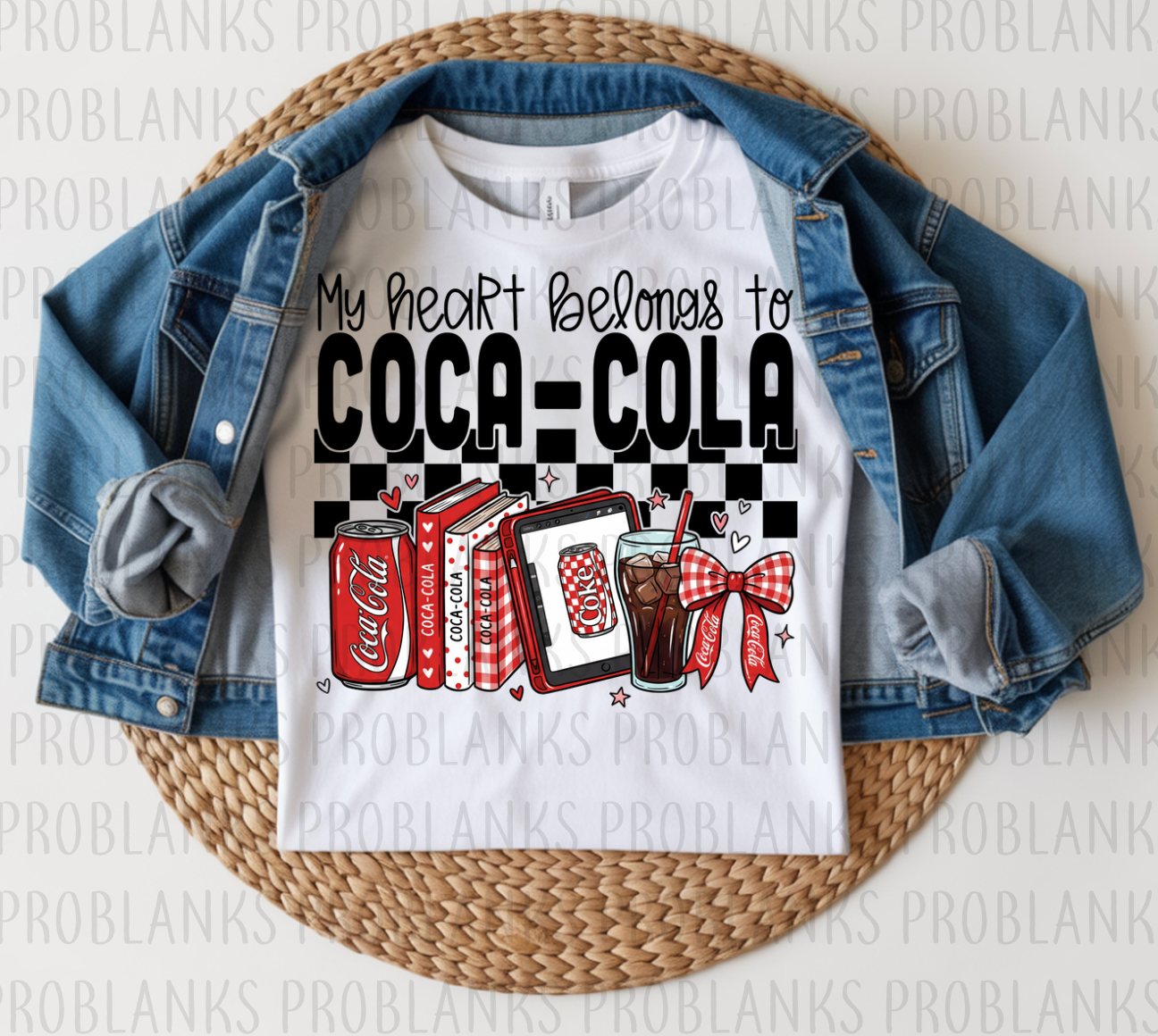 My Heart Belongs To Coca-Cola #6321 - Ready to Press DTF Transfer Full Color