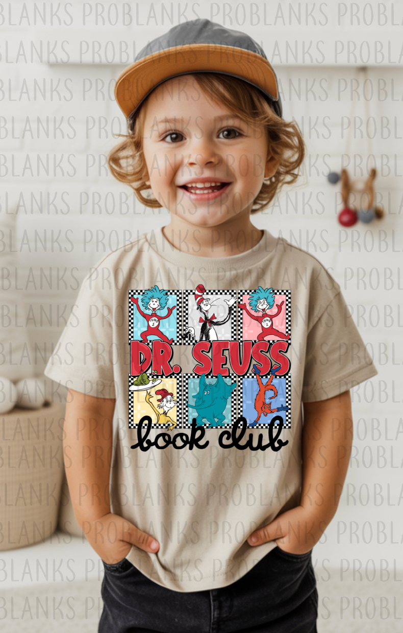 Seuss Book Club #6346 - Ready to Press DTF Transfer Full Color