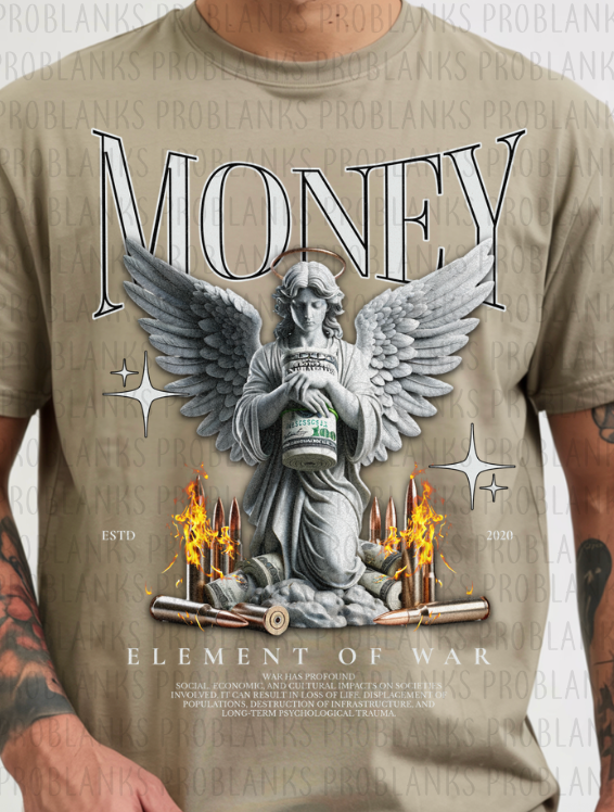 Money #6539 - Ready to Press DTF Transfer Full Color