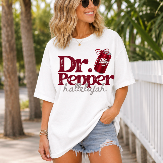 Dr Pepper Hallelujah #6792 - Ready to Press DTF Transfer Full Color