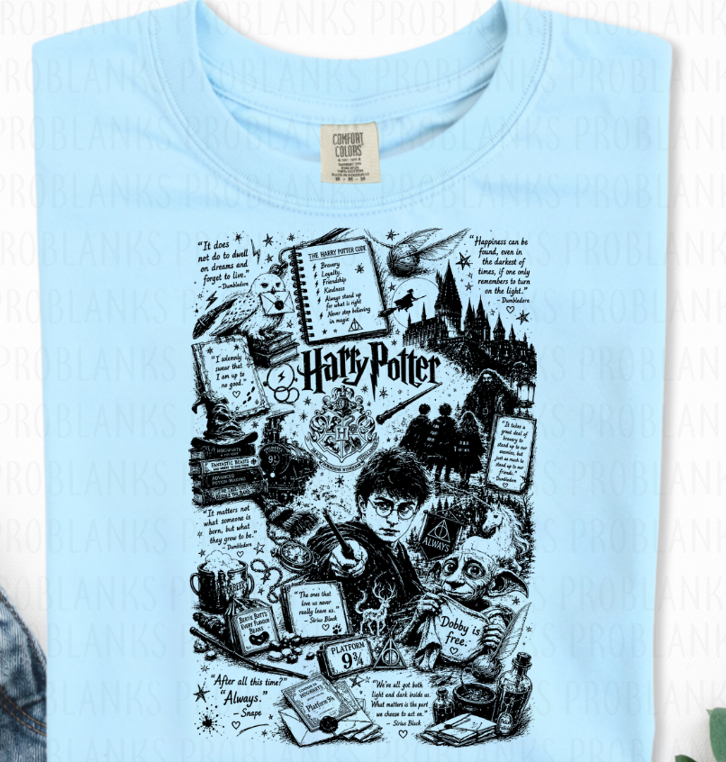 Harry Potter Collage #6892 - Ready to Press DTF Transfer Full Color