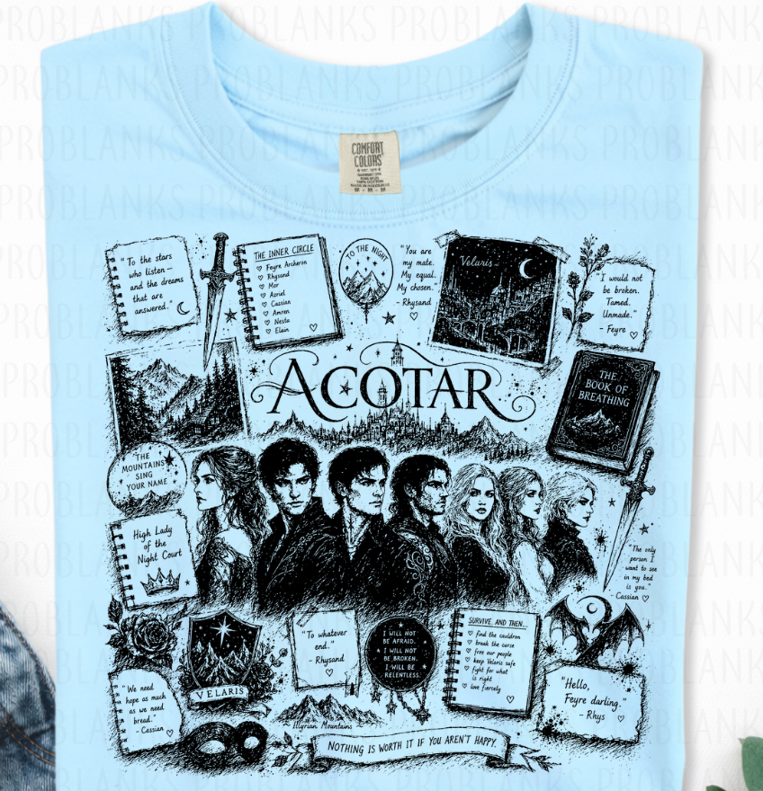 ACOTAR Collage #6887 - Ready to Press DTF Transfer Full Color
