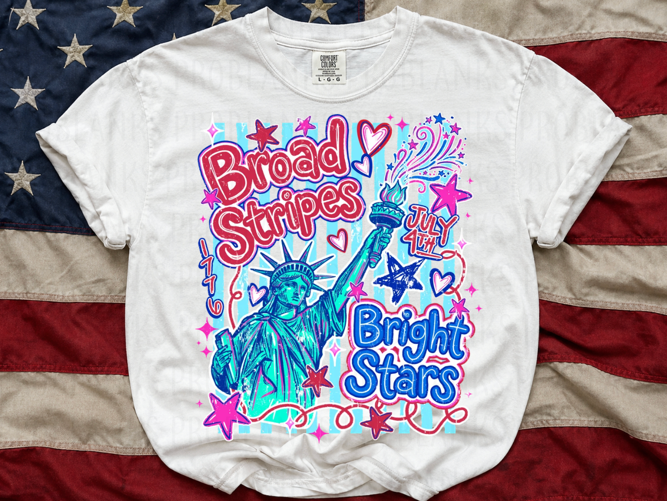 Broad Stripes & Bright Stars #6938 - Ready to Press DTF Transfer Full Color