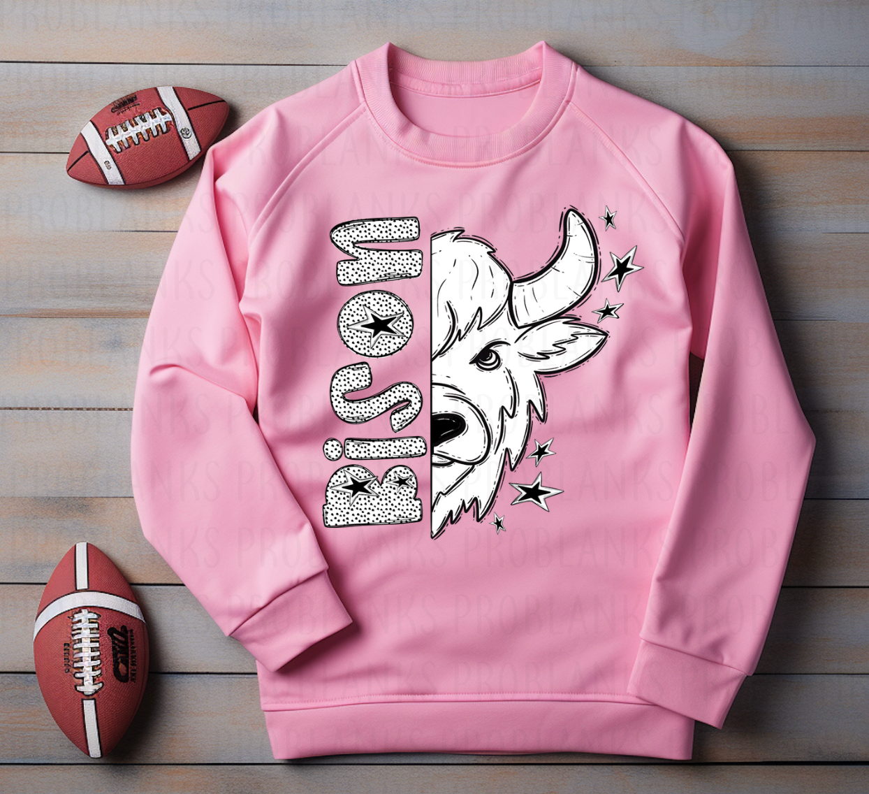 Bison Dottie Mascot - $2 Transfer Thursday - ADULT 11 Inch Transfer