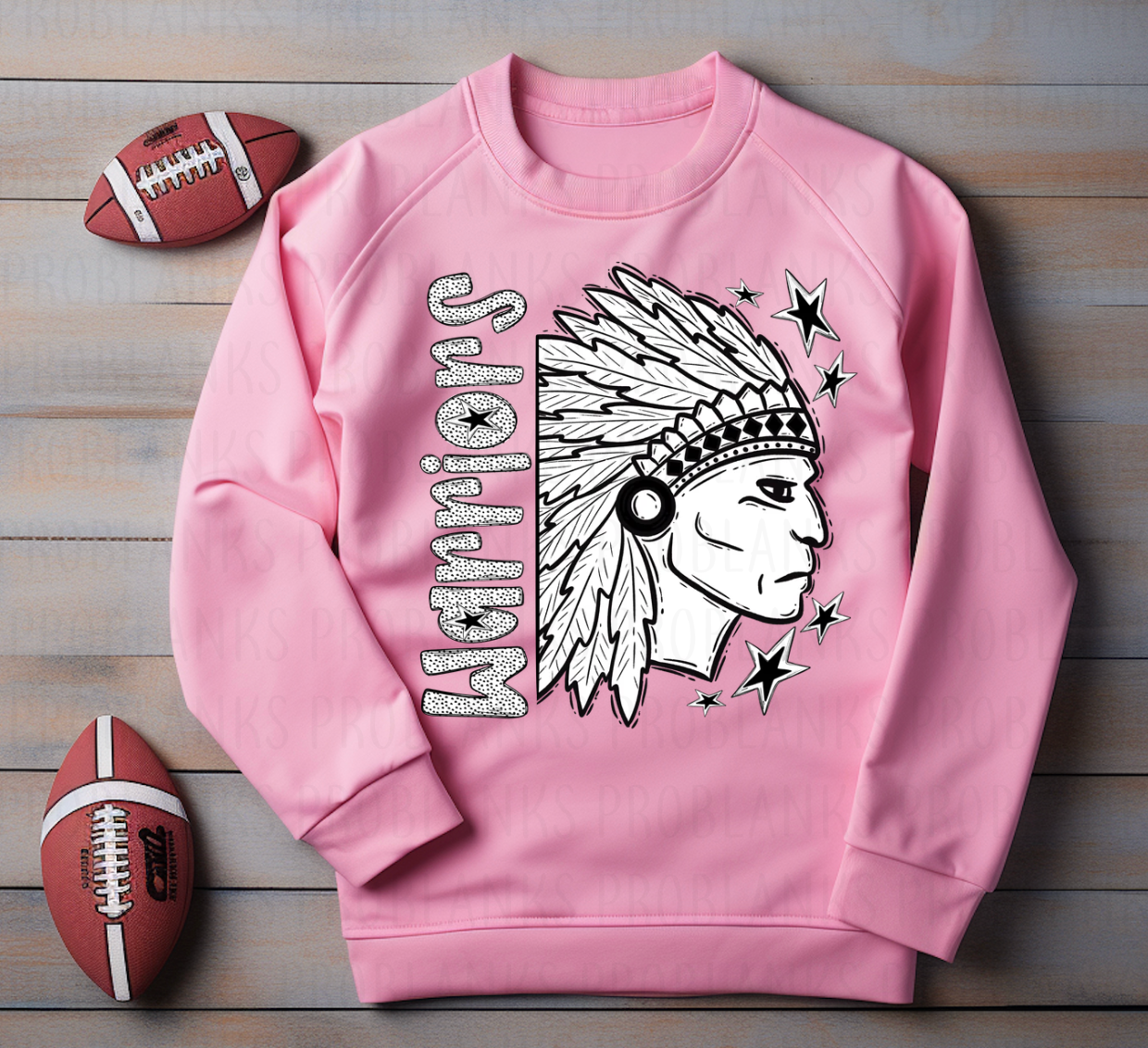 Warriors Dottie Mascot - $2 Transfer Thursday - ADULT 11 Inch Transfer
