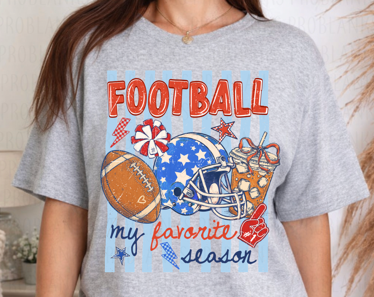 Football My Favorite Season #7023 - Ready to Press DTF Transfer Full Color