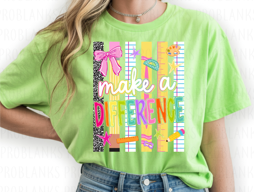 Make A Difference #7054 - Ready to Press DTF Transfer Full Color