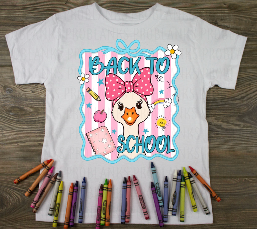 Back To School Girly Goose - $2 Transfer Thursday - ADULT 11 Inch Transfer
