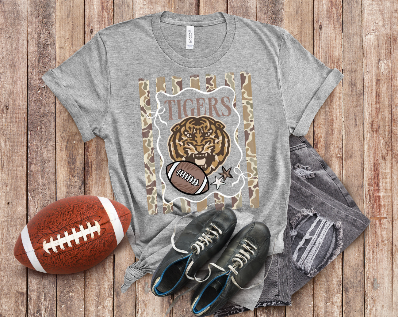 LSU Tigers Camo - #7094 - Ready to Press DTF Transfer Full Color