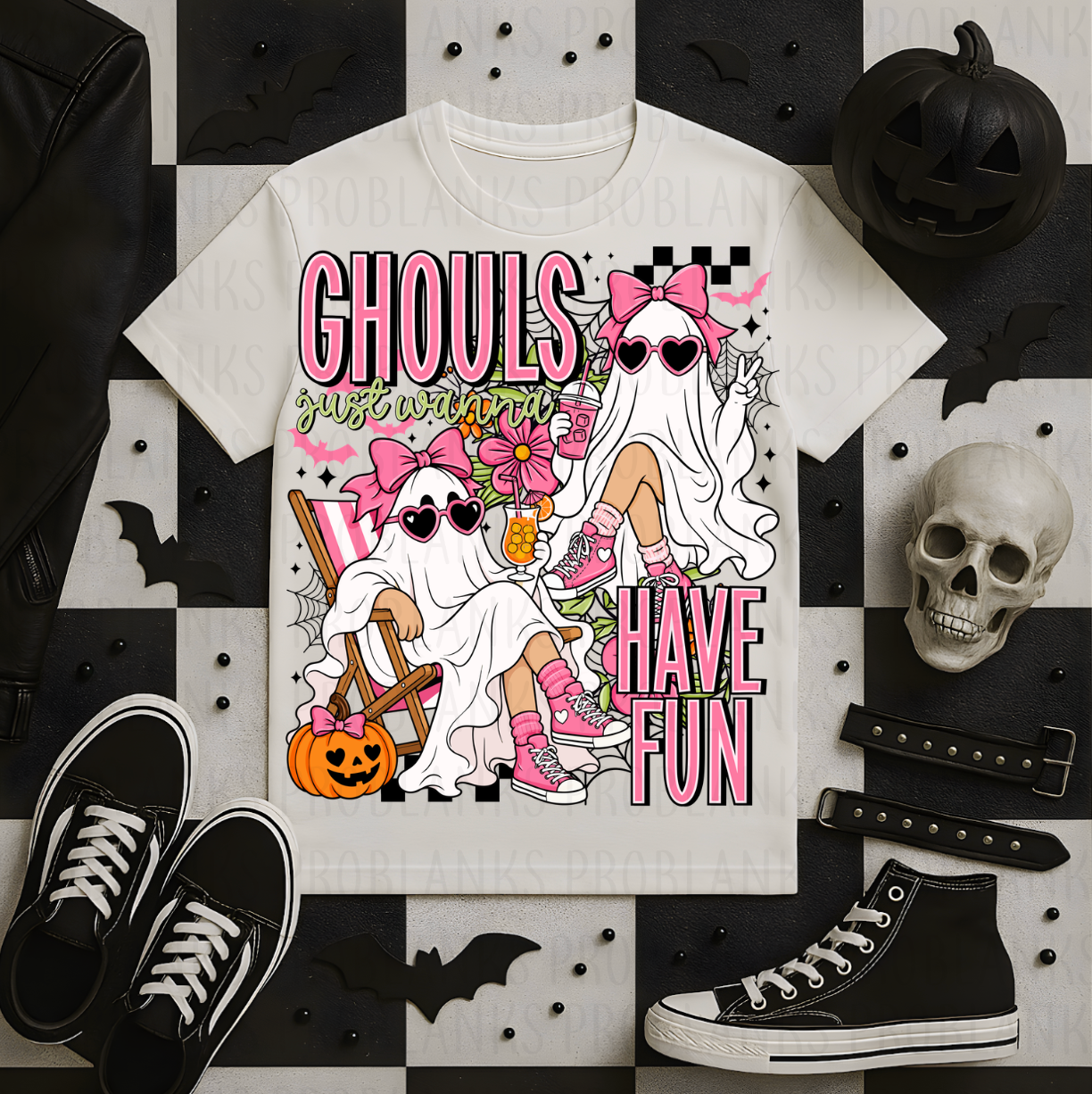 Ghouls Just Wanna Have Fun #7118 - Ready to Press DTF Transfer Full Color