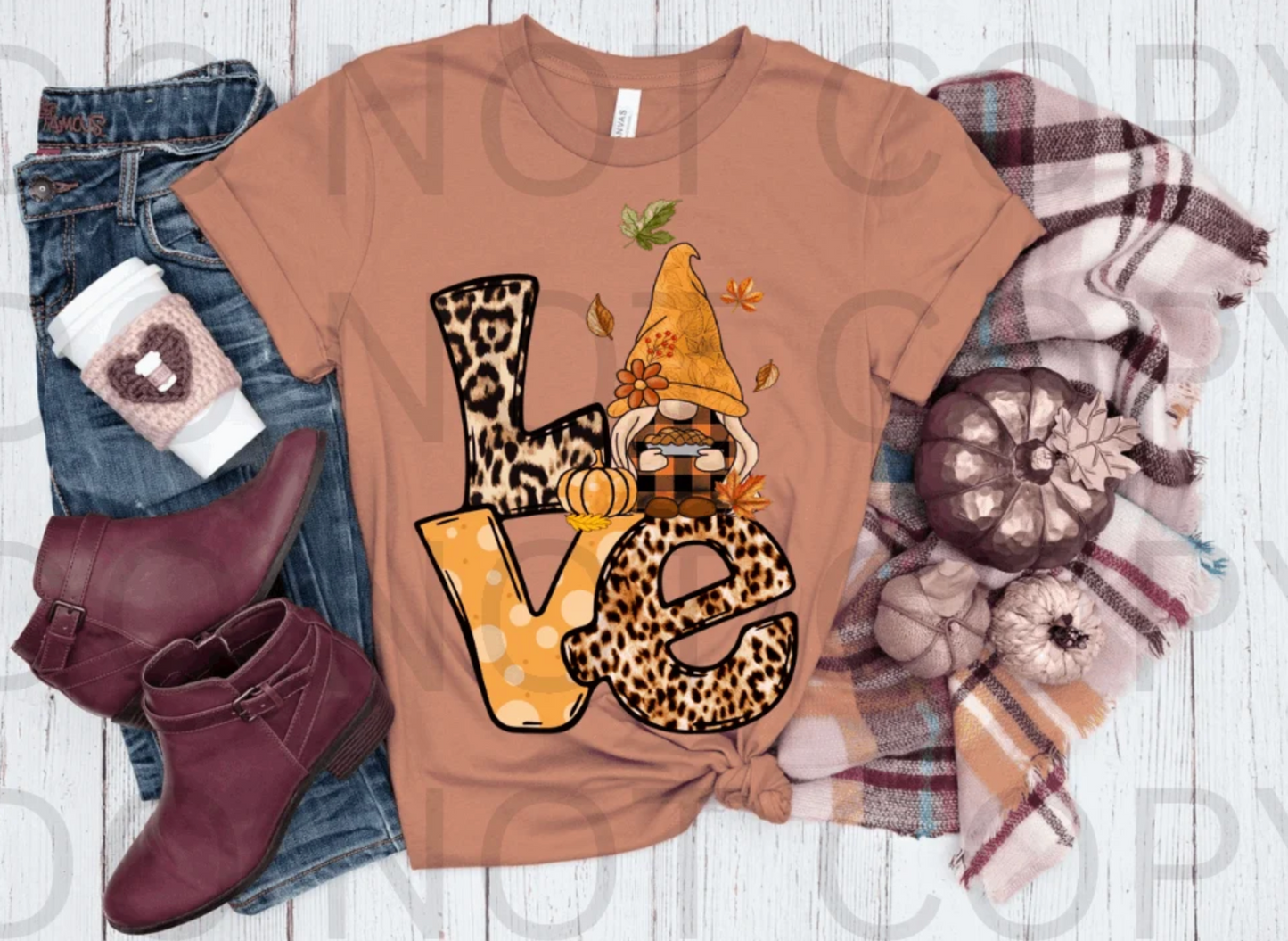 Animal Print LOVE Gnome - $2 Transfer Thursday - ADULT 11 Inch Transfer