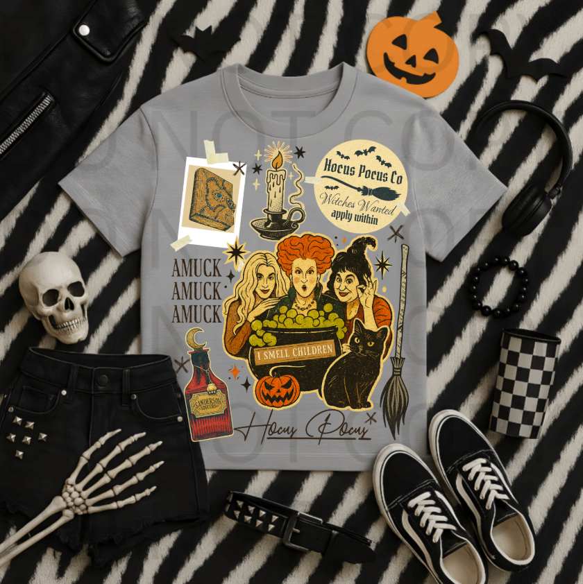 Hocus Pocus Collage - $2 Transfer Thursday - ADULT 11 Inch Transfer