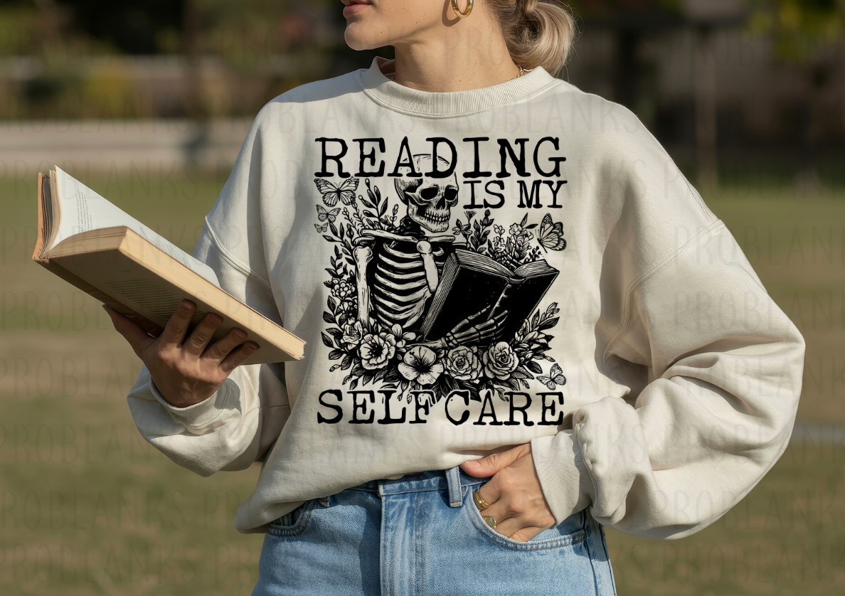 Reading Is My Selfcare - $2 Transfer Thursday - ADULT 11 Inch Transfer