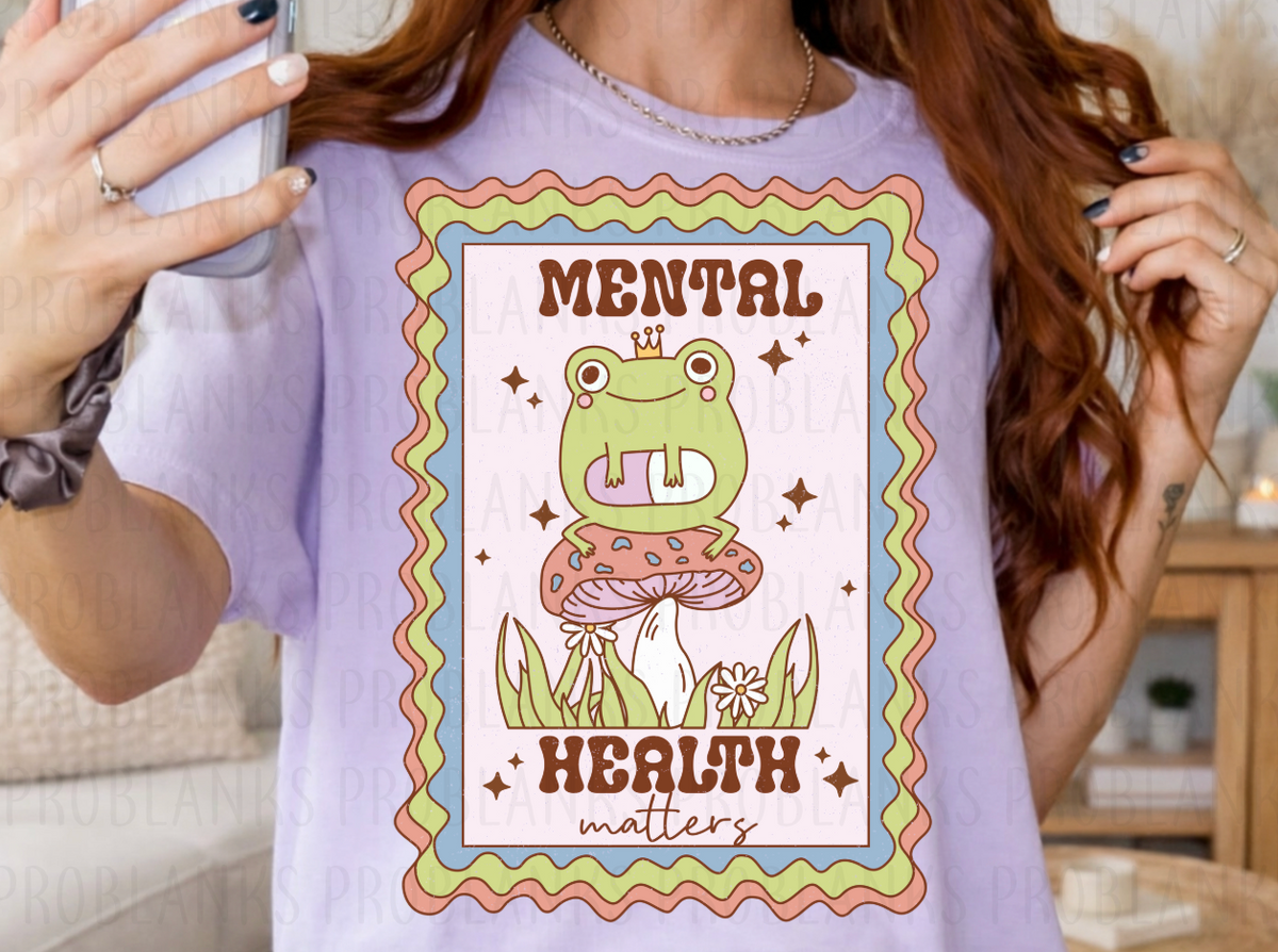 Frog Stamp / Mental Health Matters - $2 Transfer Thursday - ADULT 11 Inch Transfer