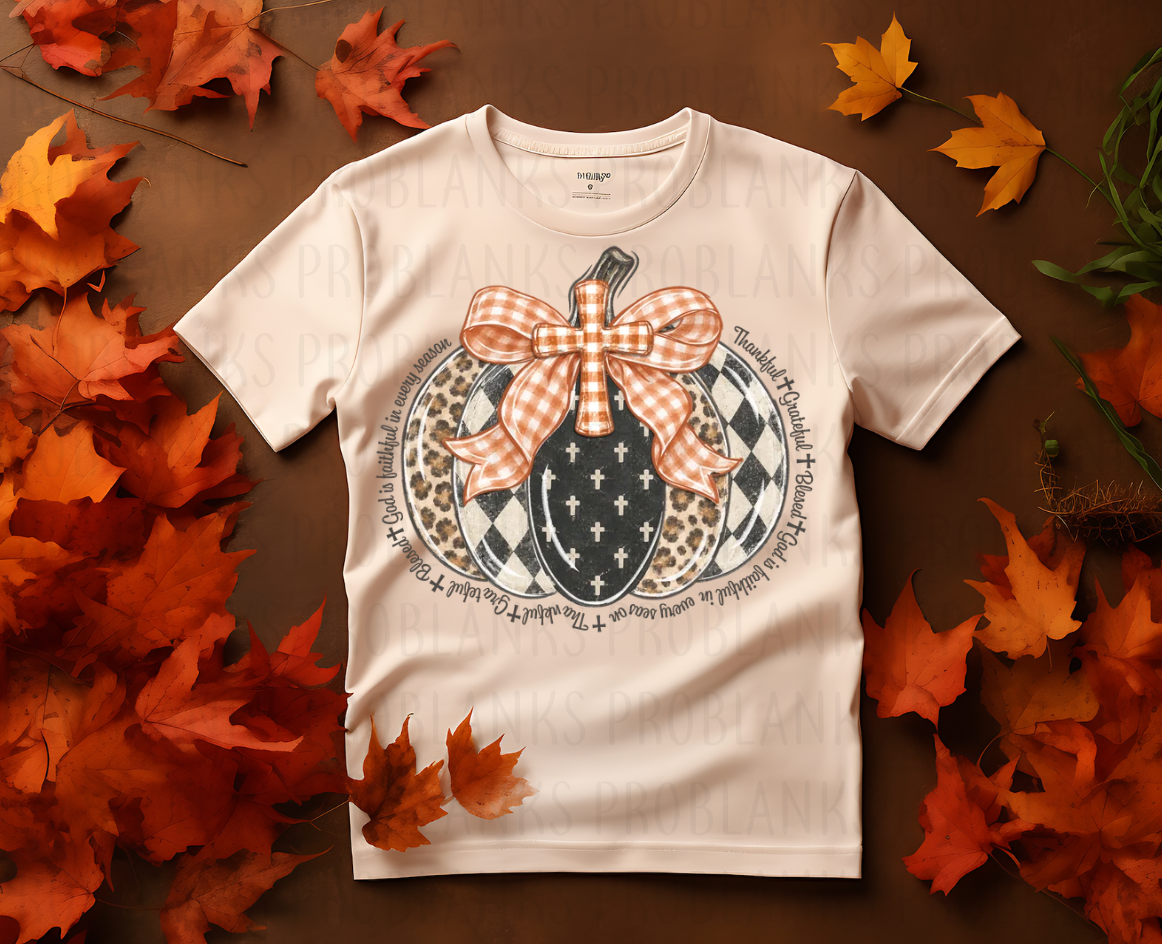 Religious Pumpkin #7279 - Ready to Press DTF Transfer Full Color