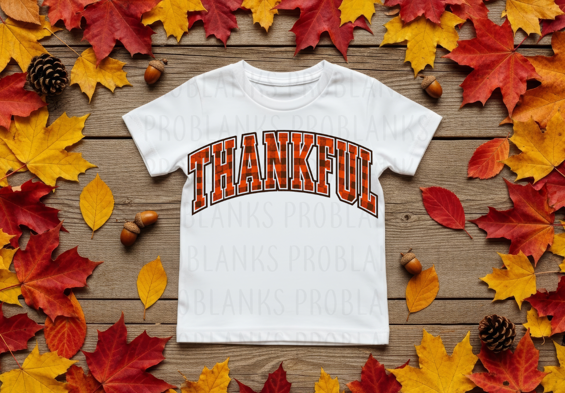 Plaid Thankful #7308 - Ready to Press DTF Transfer Full Color