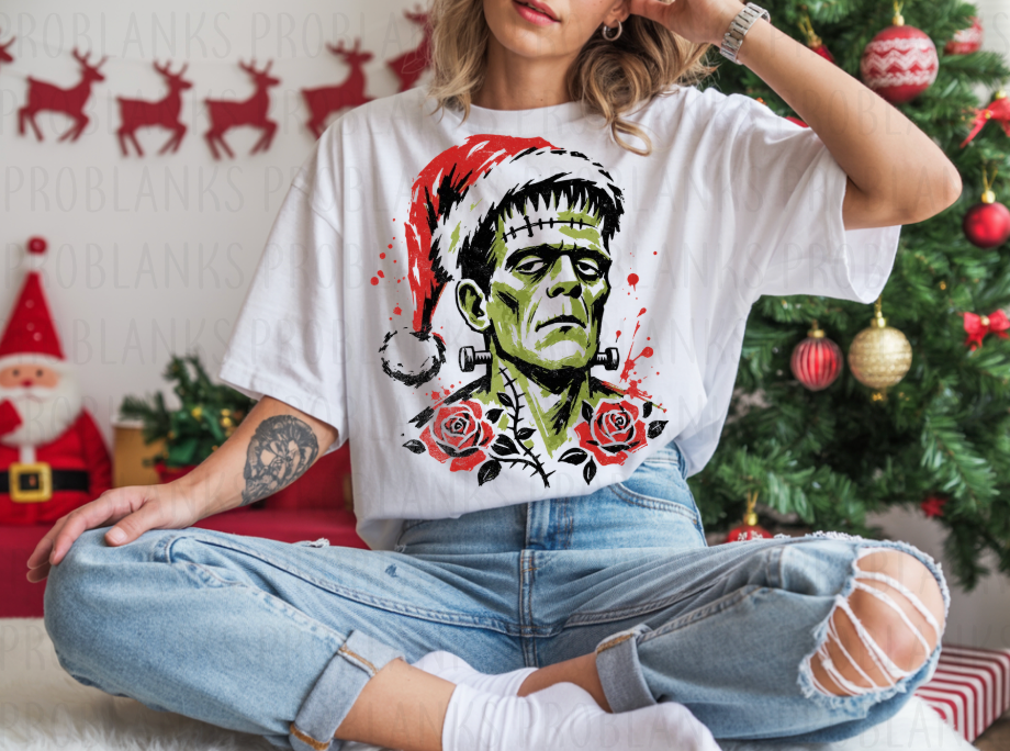 Frankenstein Christmas #7318 - Ready to Press DTF Transfer Full Color