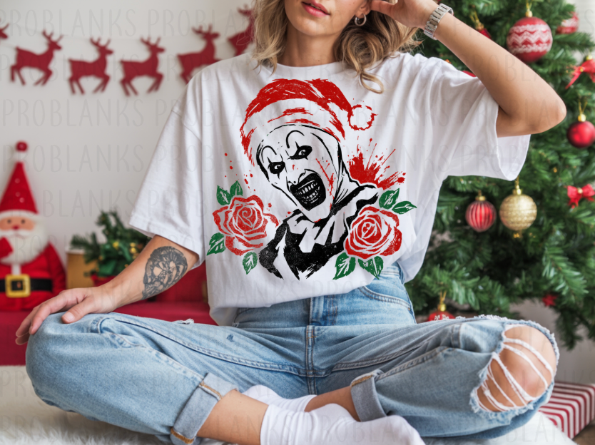 The Clown Christmas #7322 - Ready to Press DTF Transfer Full Color