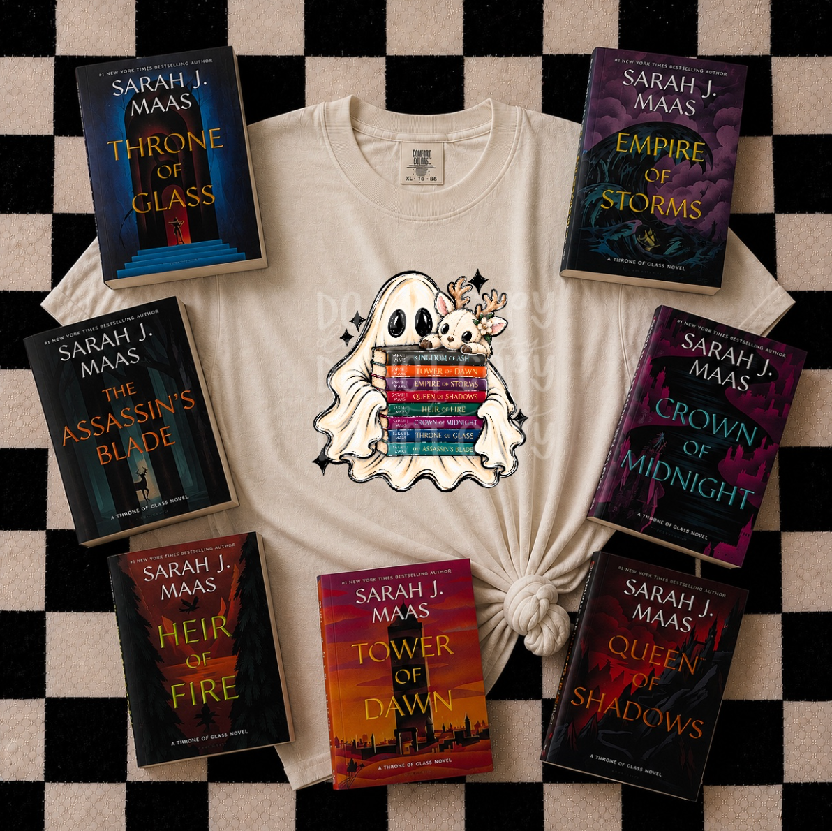 Ghost Bookstack TOG #7346 - Ready to Press DTF Transfer Full Color