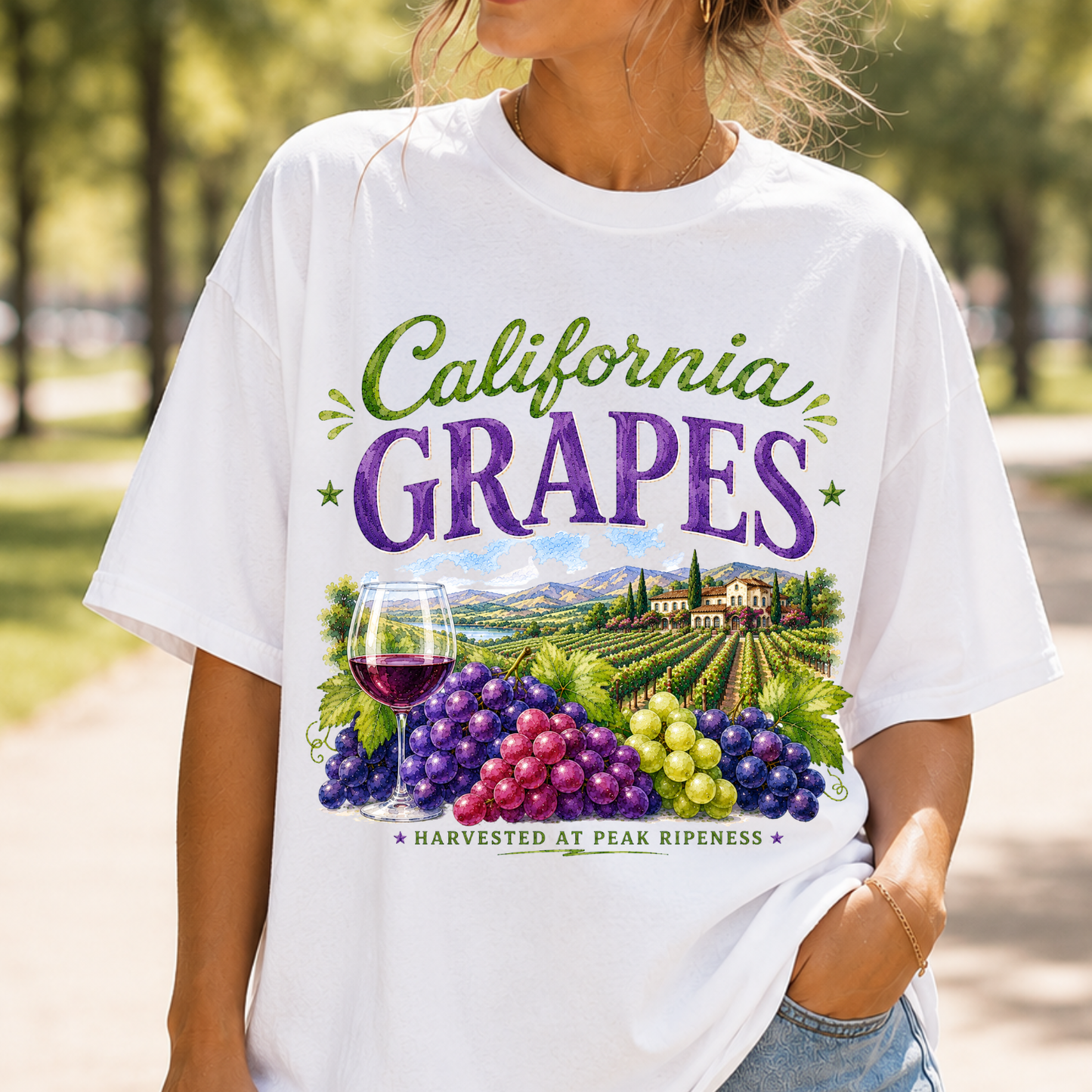 California Grapes #6994 - Ready to Press DTF Transfer Full Color