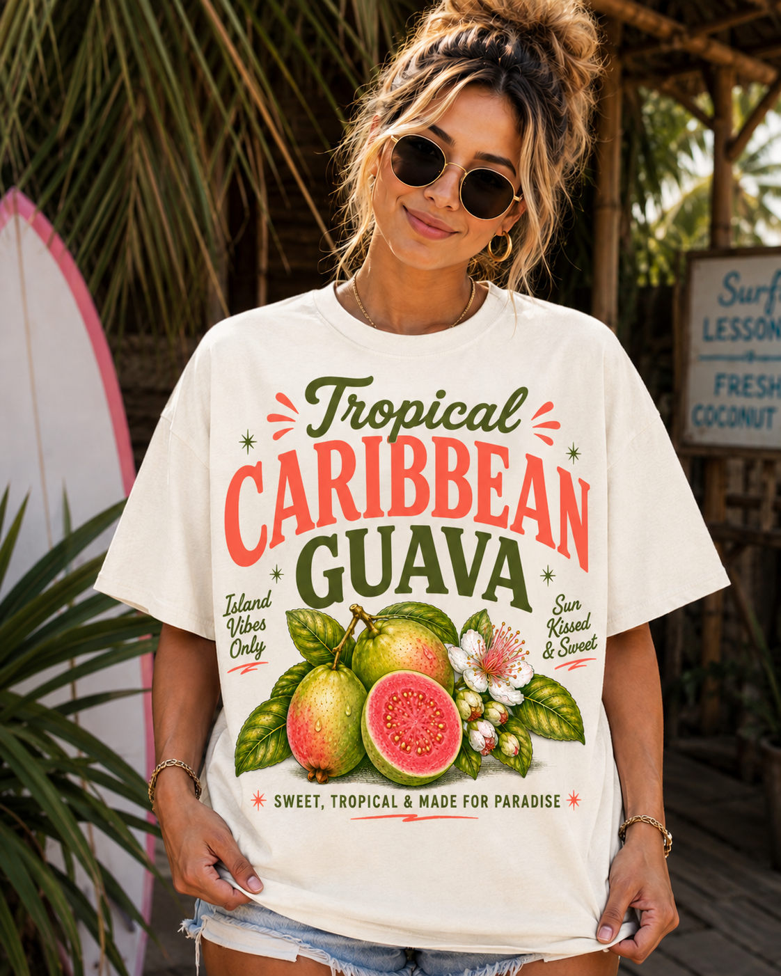 Tropical Caribbean Guava #7000 - Ready to Press DTF Transfer Full Color