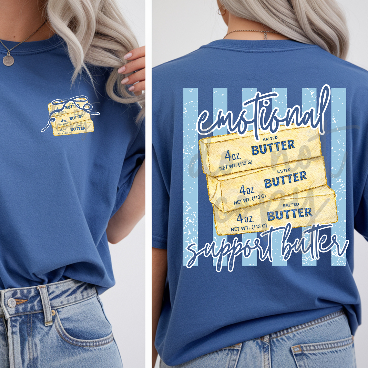 Emotional Support Butter Squishy - BACK ONLY #6545 - Ready to Press DTF Transfer Full Color
