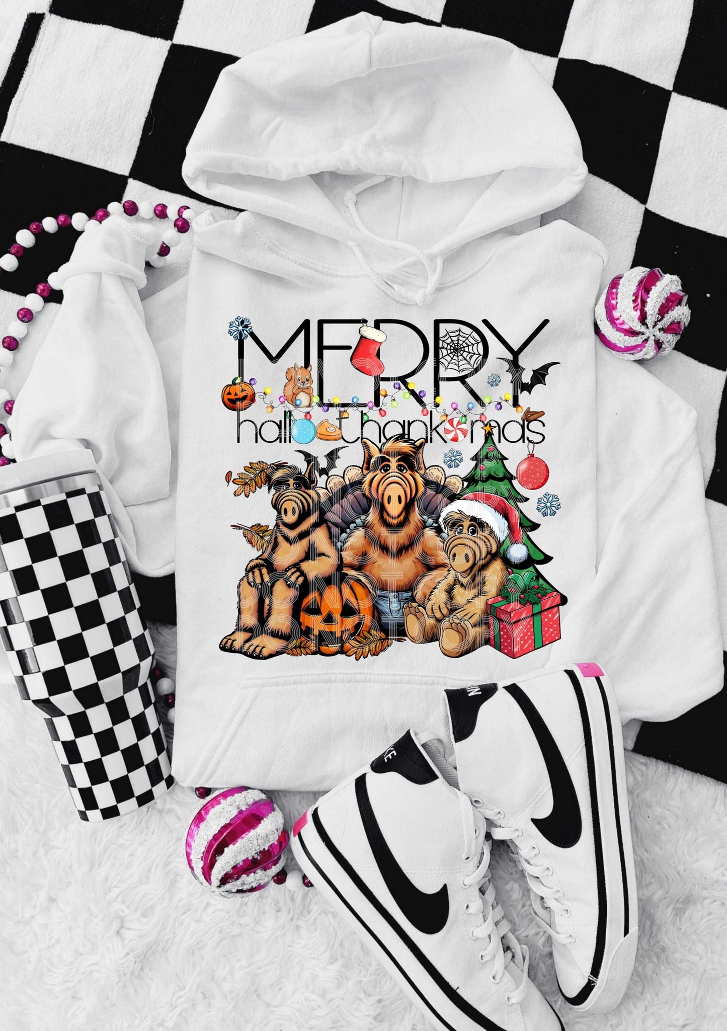 Alf Happy Hallo-Thank-Mas #3911 - Ready to Press DTF Transfer Full Color - Pro Blanks