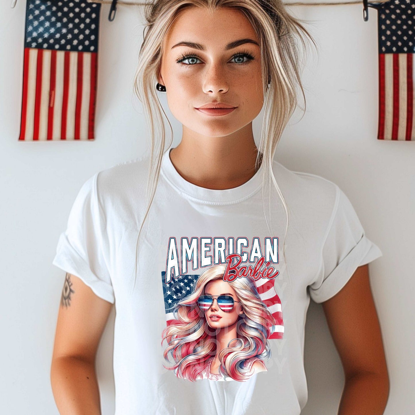 American Barbie #3209 - Ready to Press DTF Transfer Full Color - Pro Blanks