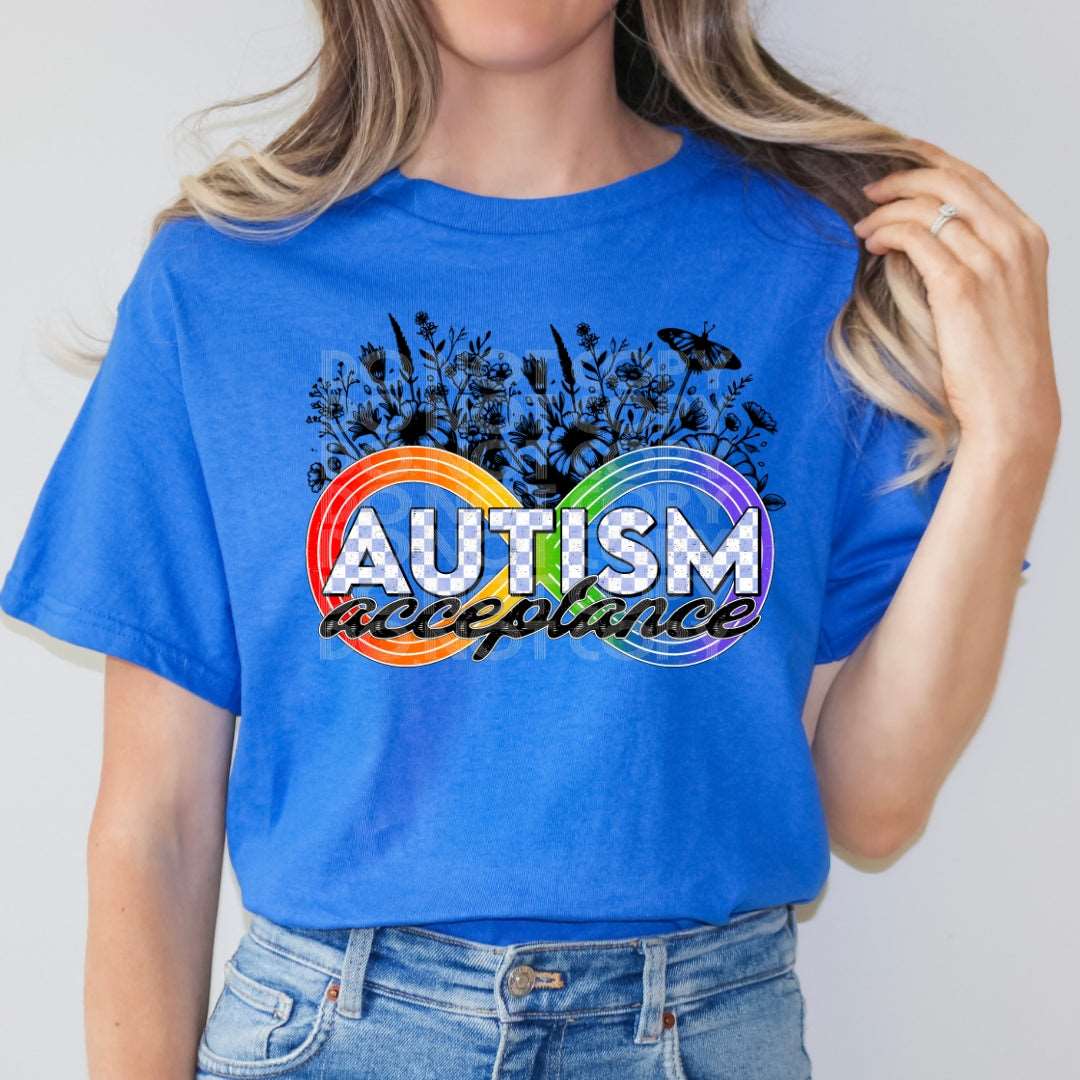 Autism Acceptance #1953 - Ready to Press DTF Transfer Full Color - Pro Blanks