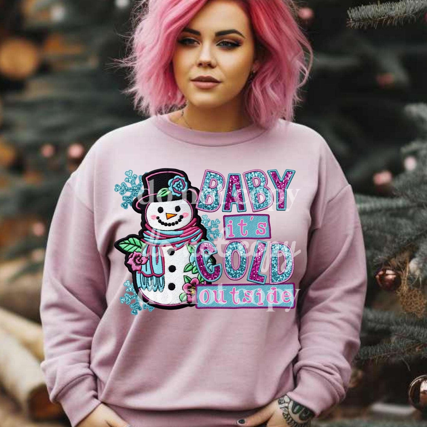 Baby It's Cold #1020 - Ready to Press DTF Transfer Full Color - Pro Blanks